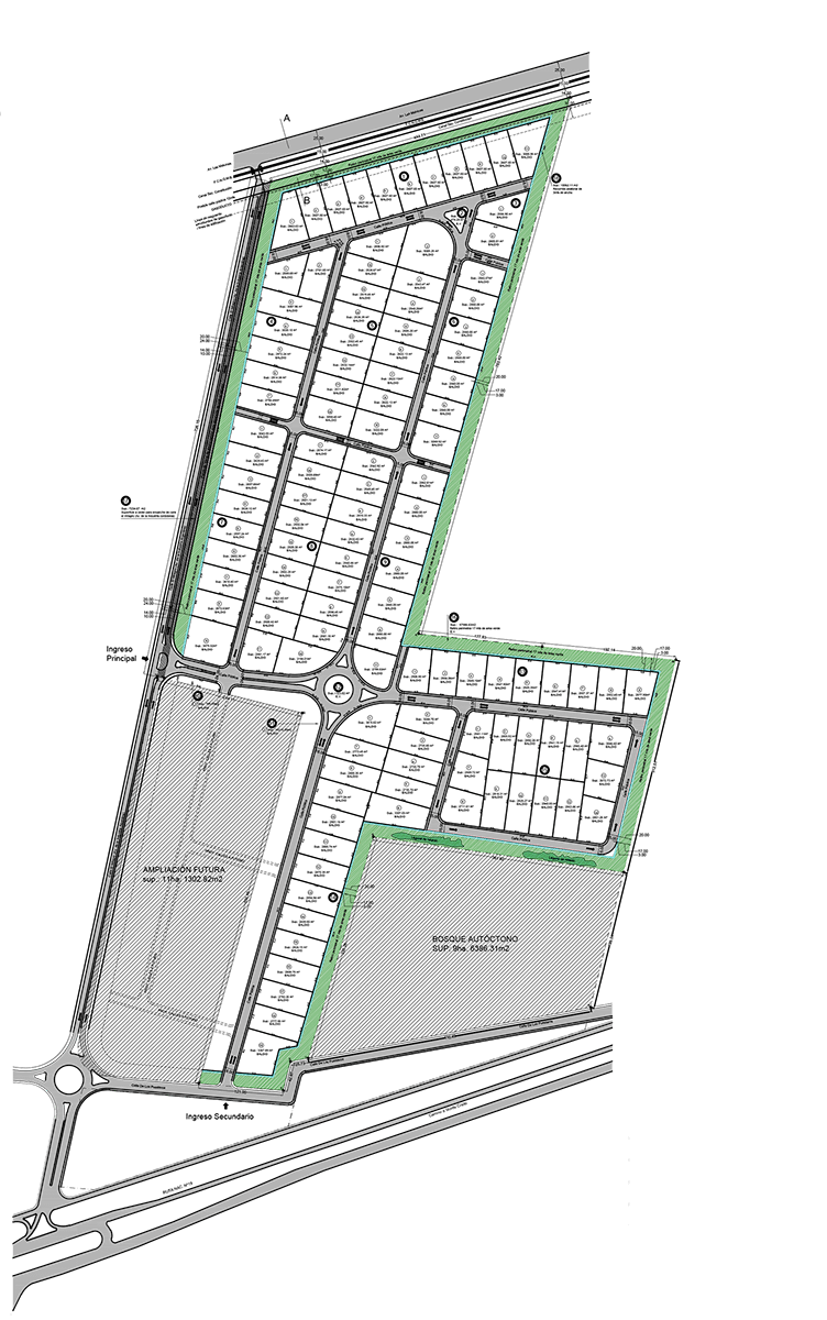 Planimetría general de loteo